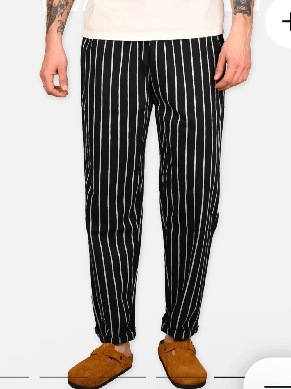 Cookman Chef Pants Stripe Black Size S Unisex - Picture 1 of 16
